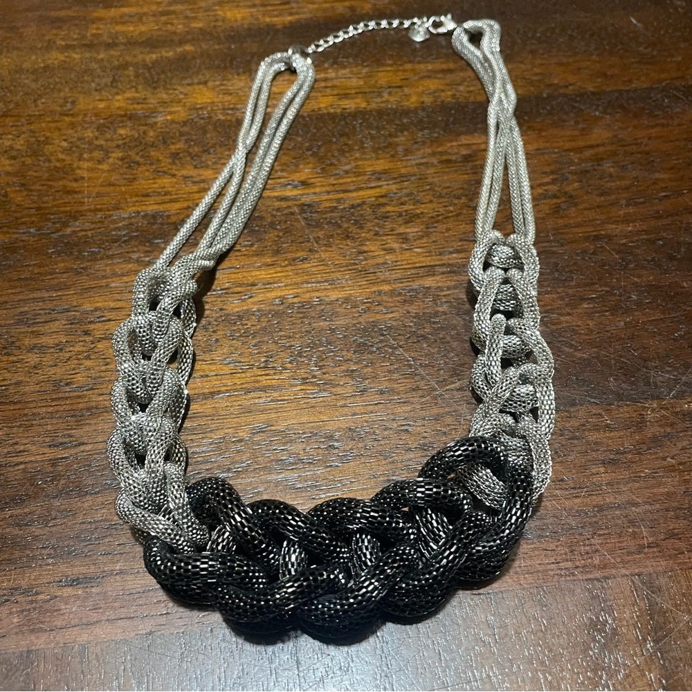 Braided Metal Chain Necklace